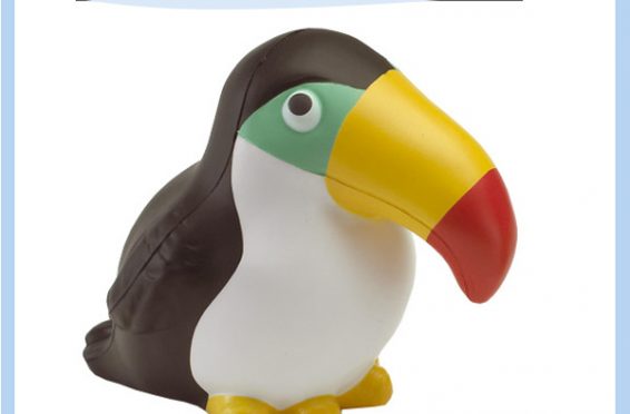 Very popular pu woodpecker stress ball cheap promotional items for kids