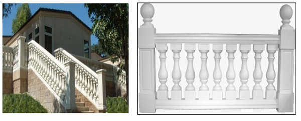 Baluster Porch PU Polyurethane Railing Baluster Balustrade Handrail OEM Customize Manufacturer