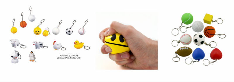 promotional key chain with stress ball