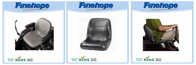 lawn mower seat of high resistance to wear