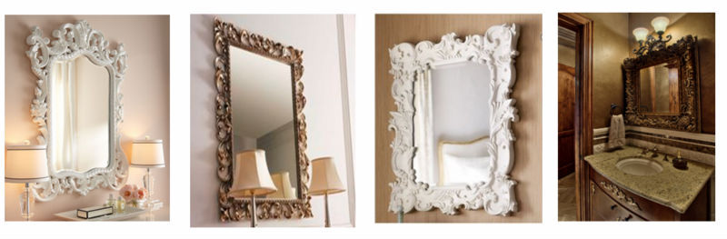 decorative antique gold leaf frame wall mirror