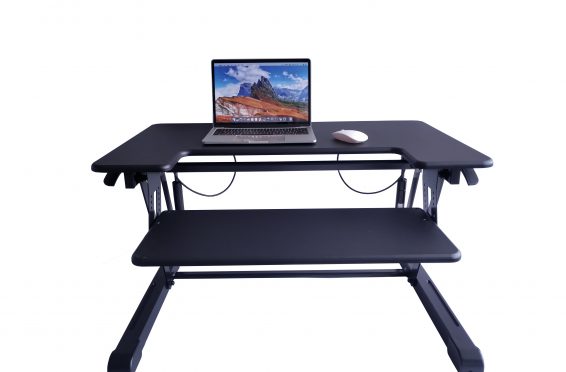 Standing Desk, Height Adjustable Stand Up Desk Gas Spring Riser Converter Sit to Stand Desk