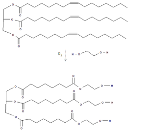 Ozonolysis of unsaturated triglyceride